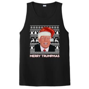 Merry Trumpmas Funny Donald Trump Santa Hat Holiday Xmas Gift PosiCharge Competitor Tank