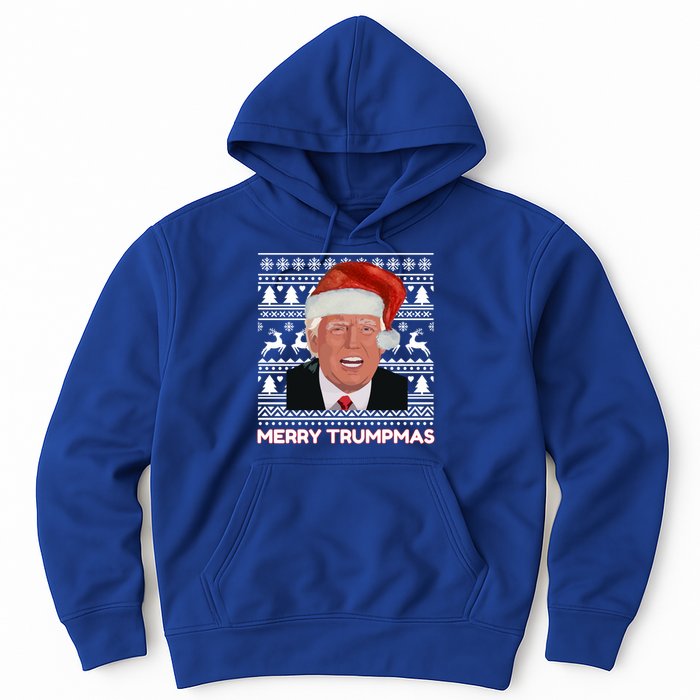 Merry Trumpmas Funny Donald Trump Santa Hat Holiday Xmas Gift Hoodie