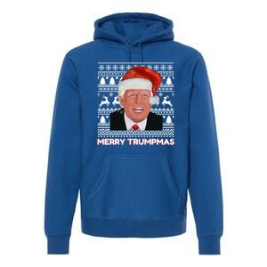 Merry Trumpmas Funny Donald Trump Santa Hat Holiday Xmas Gift Premium Hoodie