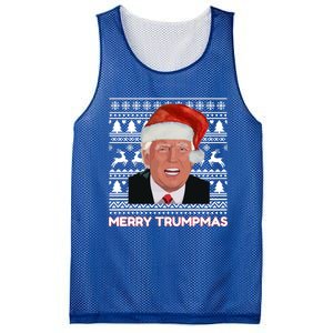 Merry Trumpmas Funny Donald Trump Santa Hat Holiday Xmas Gift Mesh Reversible Basketball Jersey Tank