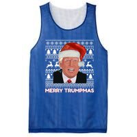 Merry Trumpmas Funny Donald Trump Santa Hat Holiday Xmas Gift Mesh Reversible Basketball Jersey Tank