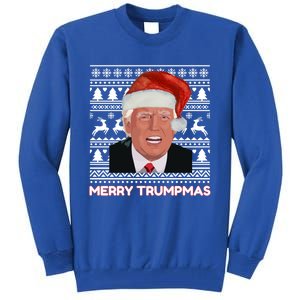 Merry Trumpmas Funny Donald Trump Santa Hat Holiday Xmas Gift Tall Sweatshirt