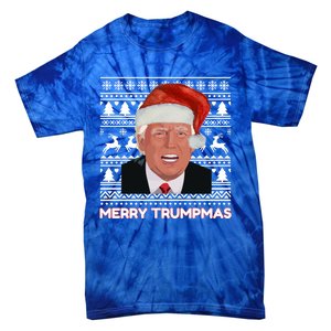 Merry Trumpmas Funny Donald Trump Santa Hat Holiday Xmas Gift Tie-Dye T-Shirt