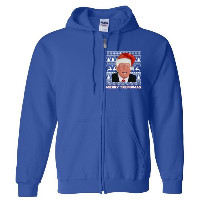 Merry Trumpmas Funny Donald Trump Santa Hat Holiday Xmas Gift Full Zip Hoodie