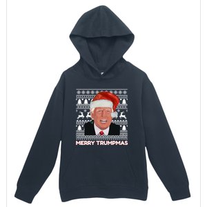 Merry Trumpmas Funny Donald Trump Santa Hat Holiday Xmas Gift Urban Pullover Hoodie