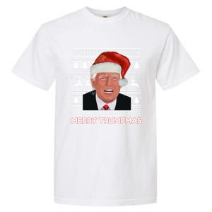 Merry Trumpmas Funny Donald Trump Santa Hat Holiday Xmas Gift Garment-Dyed Heavyweight T-Shirt