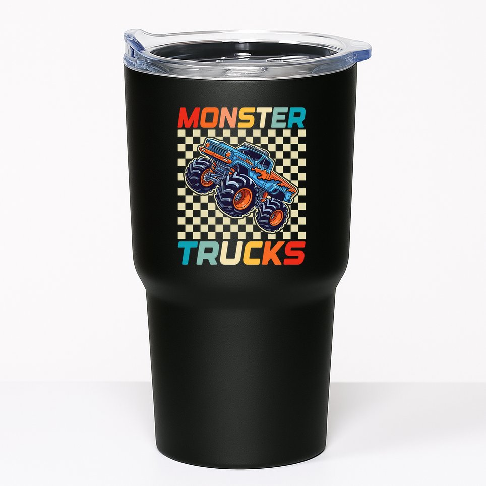 Monster Truck Fors Monster Truck Retro Vintage Tumbler
