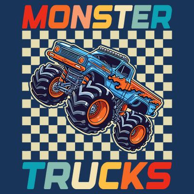 Monster Truck Fors Monster Truck Retro Vintage T-Shirt