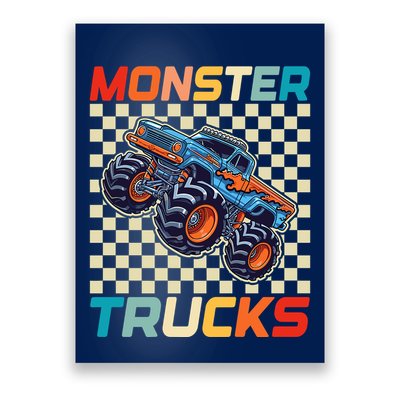 Monster Truck Fors Monster Truck Retro Vintage Poster