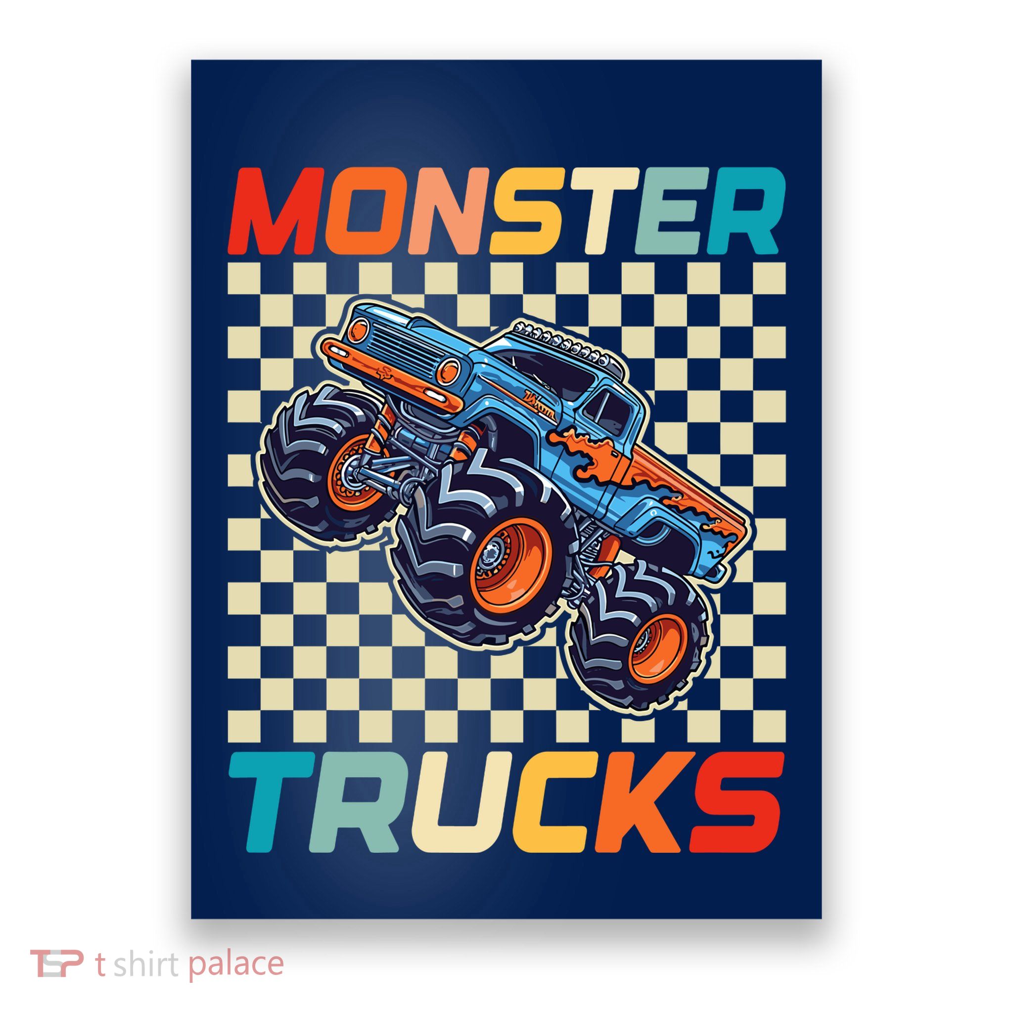 Monster Truck Fors Monster Truck Retro Vintage Poster