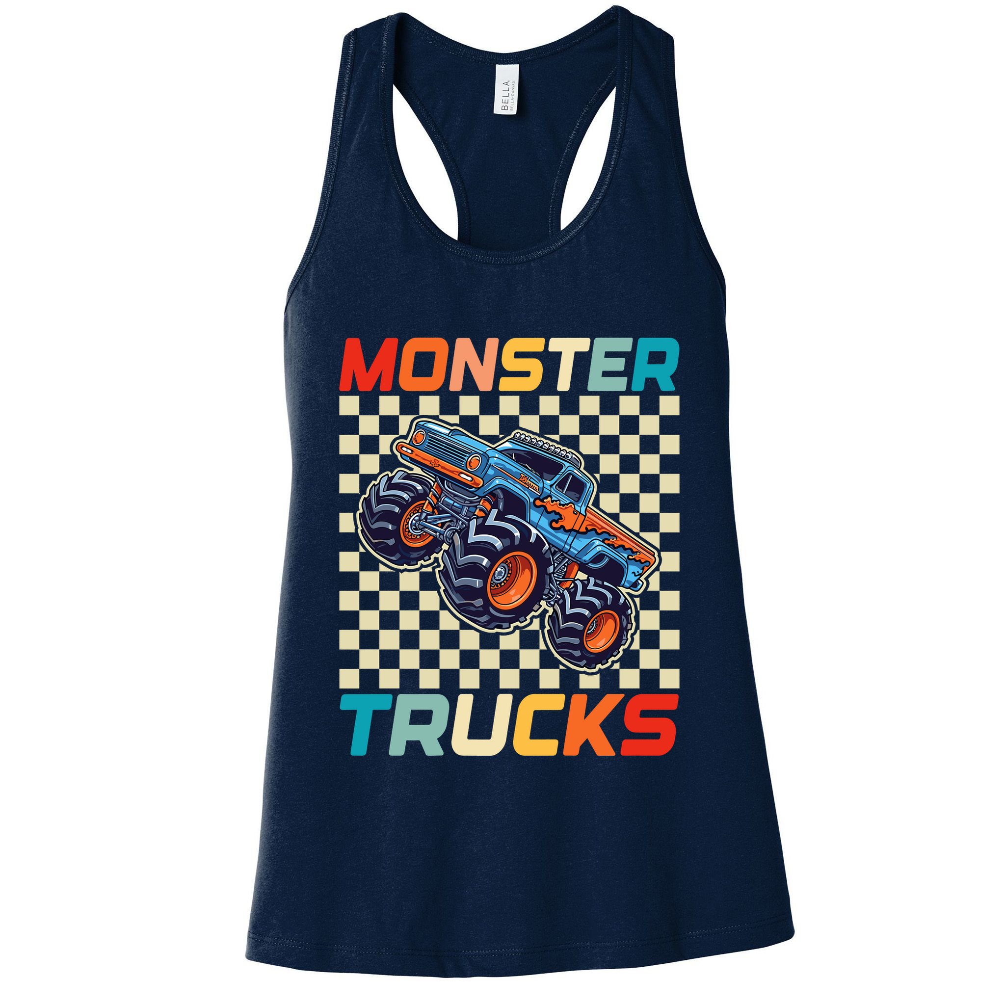 Monster Truck Fors Monster Truck Retro Vintage Womens Tank Top
