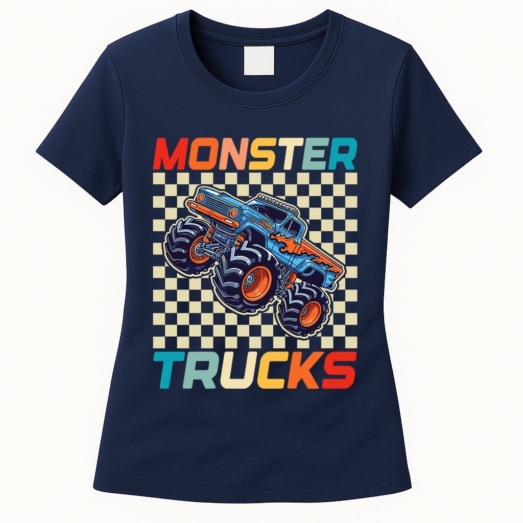Monster Truck Fors Monster Truck Retro Vintage Womens T-Shirt