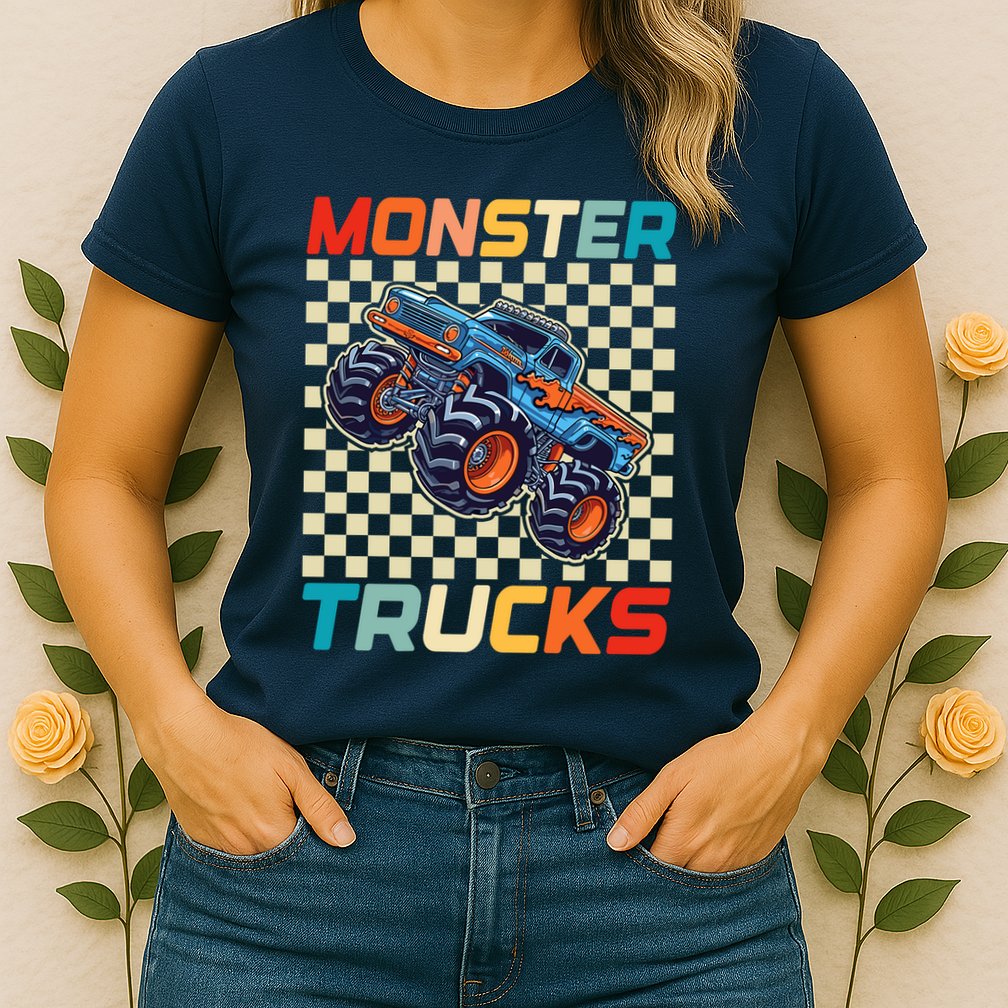 Monster Truck Fors Monster Truck Retro Vintage Womens T-Shirt