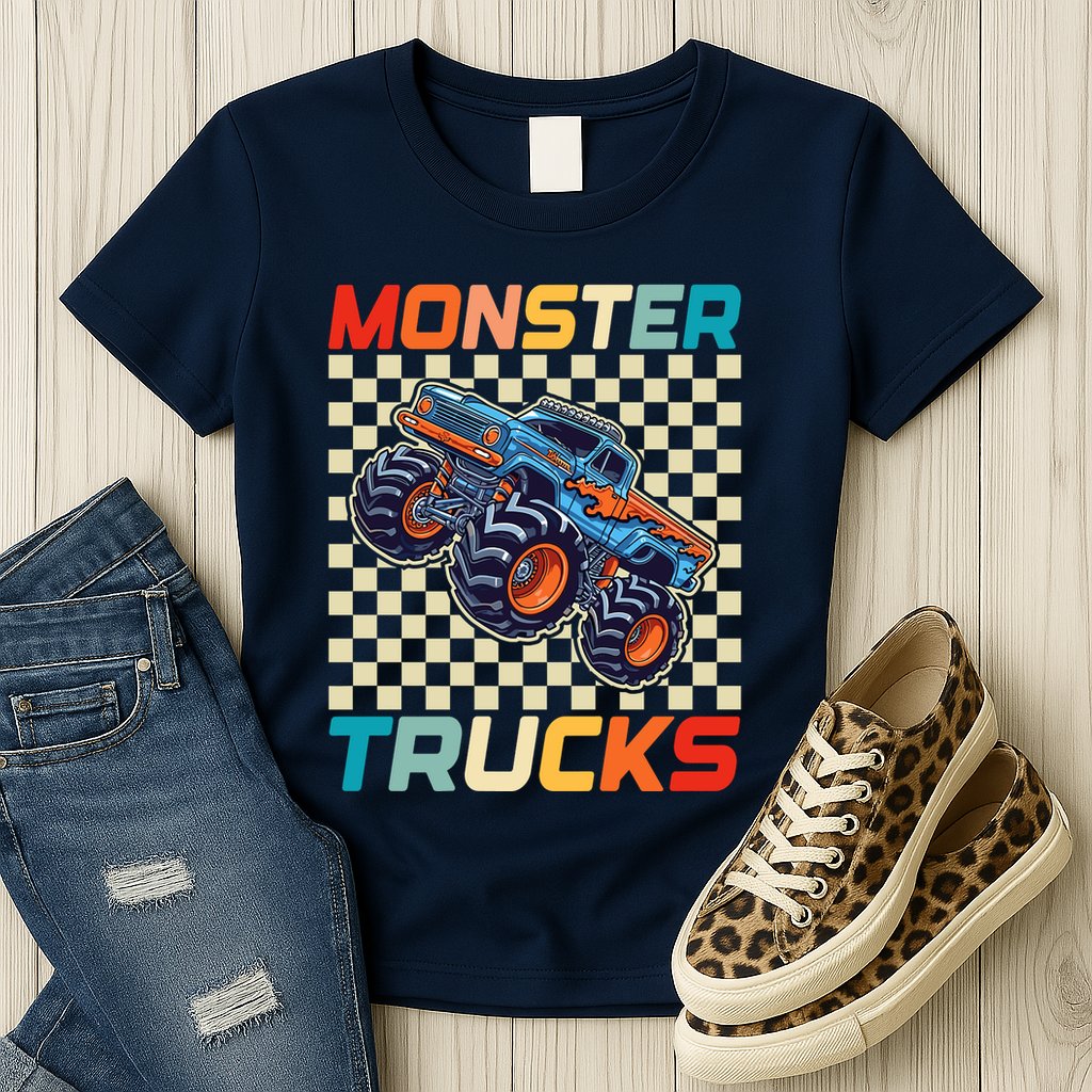 Monster Truck Fors Monster Truck Retro Vintage Womens T-Shirt