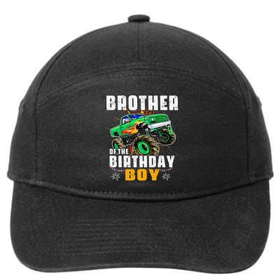 monster truck family matching brother of the birthday 7-Panel Snapback Hat