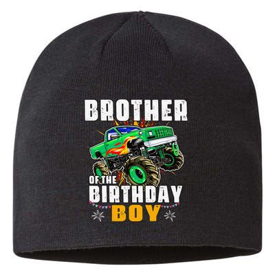 monster truck family matching brother of the birthday Sustainable Beanie