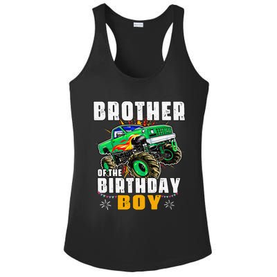 monster truck family matching brother of the birthday Ladies PosiCharge Competitor Racerback Tank