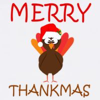 Merry Thankmas Funny Thanksgiving Turkey T-Shirt