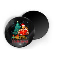 Merry Thanksmas Funny Turkey Santa Christmas Thanksgiving Magnet