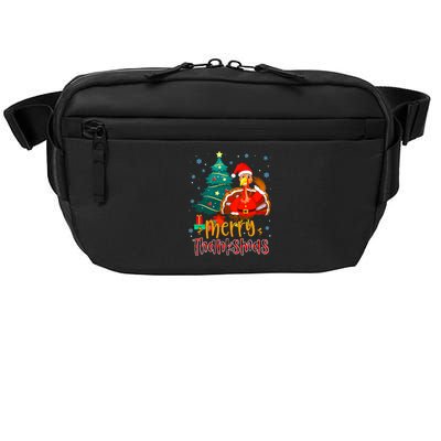 Merry Thanksmas Funny Turkey Santa Christmas Thanksgiving Crossbody Pack