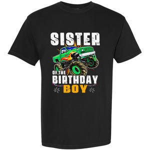 monster truck family matching sister of the birthday Garment-Dyed Heavyweight T-Shirt