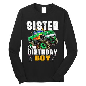 monster truck family matching sister of the birthday Long Sleeve Shirt