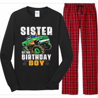 monster truck family matching sister of the birthday Long Sleeve Pajama Set