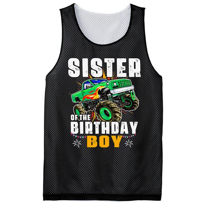 monster truck family matching sister of the birthday Mesh Reversible Basketball Jersey Tank