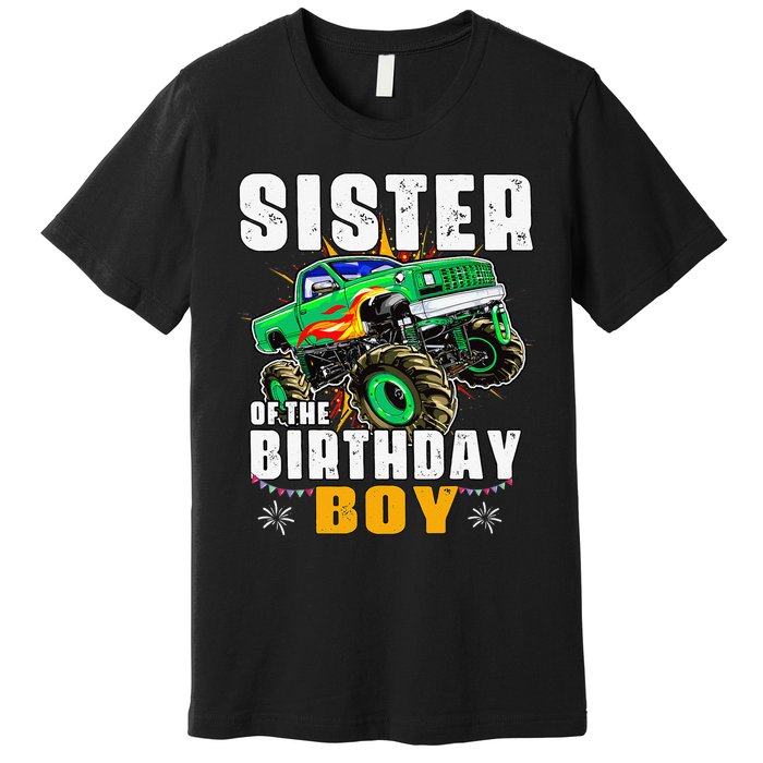 monster truck family matching sister of the birthday Premium T-Shirt