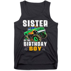 monster truck family matching sister of the birthday Tank Top