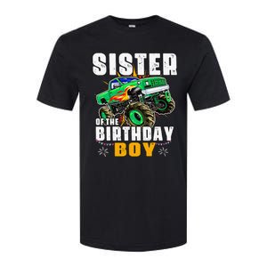 monster truck family matching sister of the birthday Softstyle CVC T-Shirt