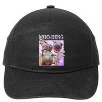 Moodeng The Famous Baby Pigmy Hippo Moodeng 7-Panel Snapback Hat