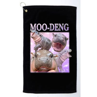 Moodeng The Famous Baby Pigmy Hippo Moodeng Platinum Collection Golf Towel