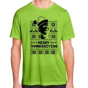 Merry Thanksgiving Funny Joe Biden Ugly Christmas Adult ChromaSoft Performance T-Shirt