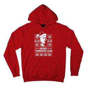 Merry Thanksgiving Funny Joe Biden Ugly Christmas Hoodie