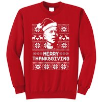 Merry Thanksgiving Funny Joe Biden Ugly Christmas Sweatshirt