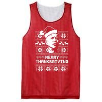 Merry Thanksgiving Funny Joe Biden Ugly Christmas Mesh Reversible Basketball Jersey Tank