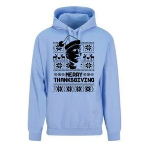 Merry Thanksgiving Funny Joe Biden Ugly Christmas Unisex Surf Hoodie