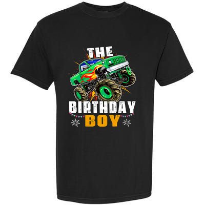 Monster Truck Family Matching The Birthday Boy Garment-Dyed Heavyweight T-Shirt