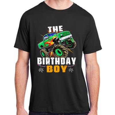 Monster Truck Family Matching The Birthday Boy Adult ChromaSoft Performance T-Shirt