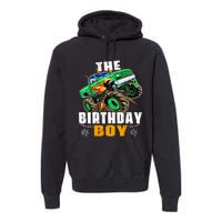 Monster Truck Family Matching The Birthday Boy Premium Hoodie