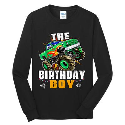 Monster Truck Family Matching The Birthday Boy Tall Long Sleeve T-Shirt