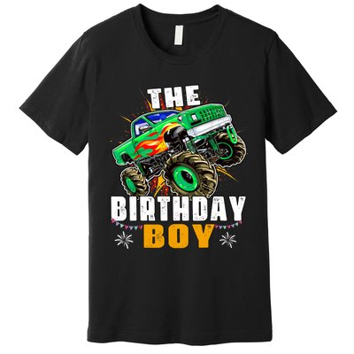 Monster Truck Family Matching The Birthday Boy Premium T-Shirt