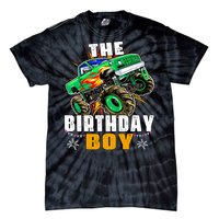 Monster Truck Family Matching The Birthday Boy Tie-Dye T-Shirt