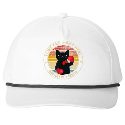 Muay Thai Funny Cat Kickboxing Thailand Boxing Cat Boxing Snapback Five-Panel Rope Hat