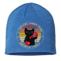 Muay Thai Funny Cat Kickboxing Thailand Boxing Cat Boxing Sustainable Beanie