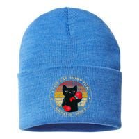 Muay Thai Funny Cat Kickboxing Thailand Boxing Cat Boxing Sustainable Knit Beanie