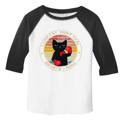 Muay Thai Funny Cat Kickboxing Thailand Boxing Cat Boxing Toddler Fine Jersey T-Shirt