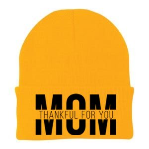 Mom Thankful For You Mothers Day Knit Cap Winter Beanie