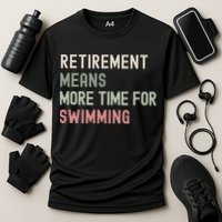 More Time for Swimming Paddling the Lakes in Retirement Performance Shirt